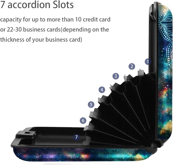 Credit Card Holder for Women,RFID Blocking Slim Hard Mini Card Case ID Case Travel Wallet Nebula