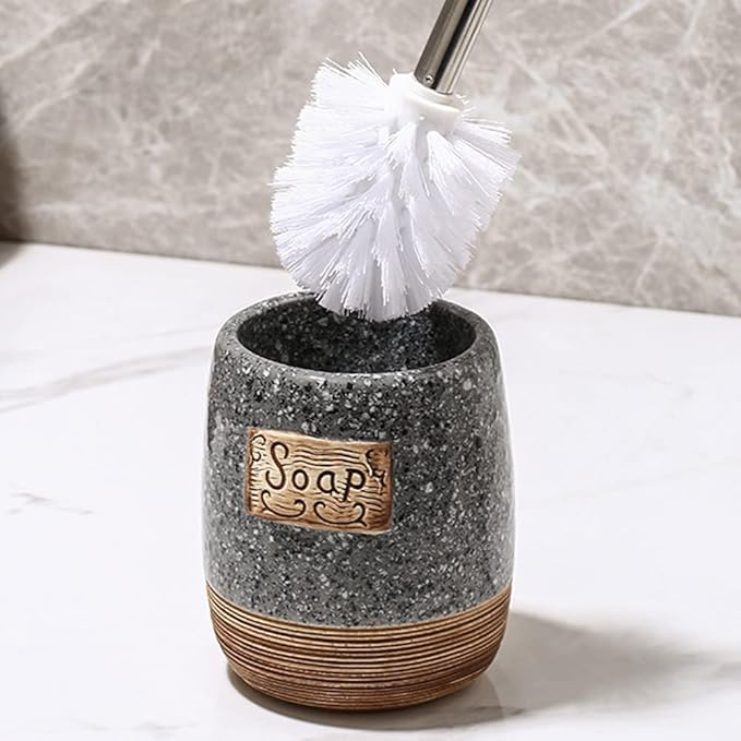 Toilet Bowl Brush and Holder Toilet Brushes with 304 Stainless Steel Handle for Bathroom Toilet Cleaner Brush, No Dead Angle Home Cleaning Utensils Bathroom Accessories (Color : A) (C)