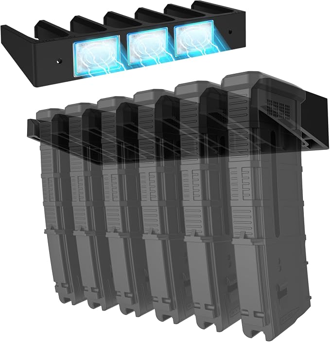 Solid ABS 6X Standard PMAG Wall Mount, Mag Holder, Home Magazine Storage Rack