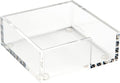 RUSSELL+HAZEL Acrylic Sticky Notes Bloc Tray, Home and Work Office Organization, 4” W x 4” L x 1.5” H, 1 Count