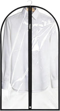 Garment Bags for Hanging Clothes, 45'' Suit Bag Cover for Storage and Travel, Dress Bags for Gowns Long (Clear)