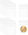 Small Square Self Adhesive Bags 1.5x1.5'' 500pcs Thick Clear Resealable Cello Baggies Tiny Plastic Poly Bag for Earrings Coins Buttons Powder Pills Rings Photos Beads Seeds