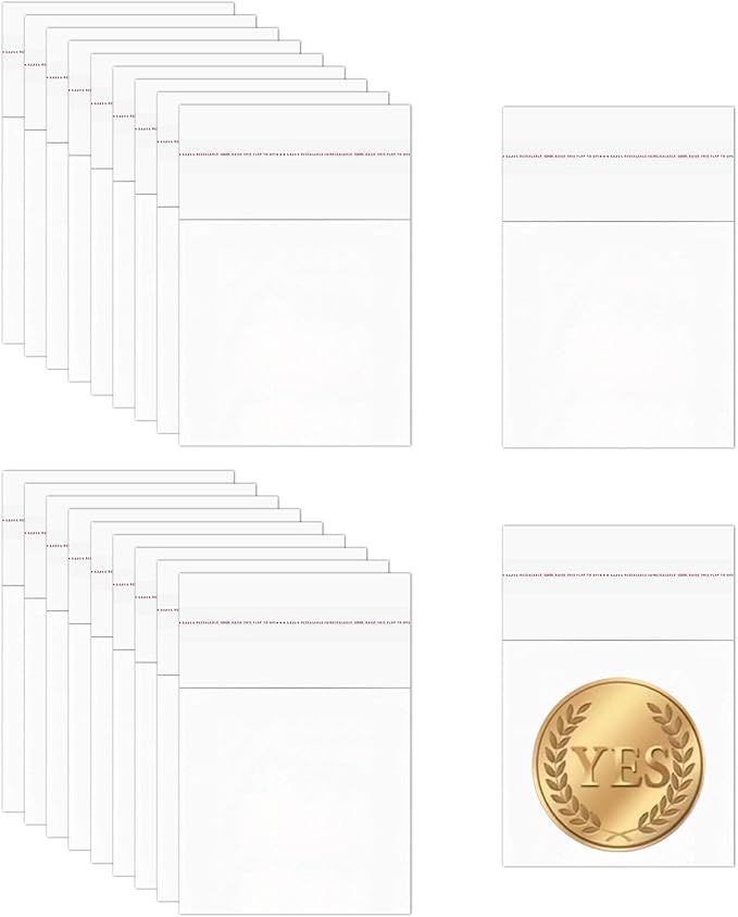 Small Square Self Adhesive Bags 1.5x1.5'' 500pcs Thick Clear Resealable Cello Baggies Tiny Plastic Poly Bag for Earrings Coins Buttons Powder Pills Rings Photos Beads Seeds