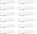 upsimples 12 Pcs 15" Acrylic Shelves for Wall Display and Storage, Clear | Transparent Design Highlights Skincare, Perfume, Easy-to-Find Versatile Floating Shelves for Bathroom, Bedroom and Playroom