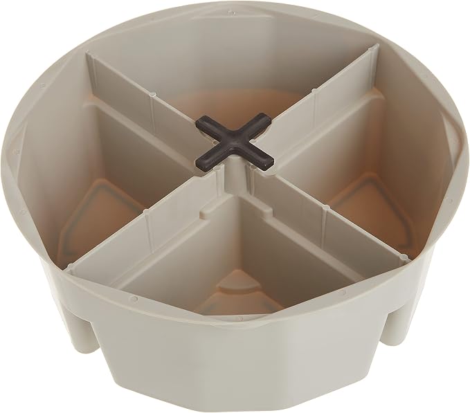 Custom Leathercraft1154 4-Inch High, Full-Round Bucket Tray,Cream White