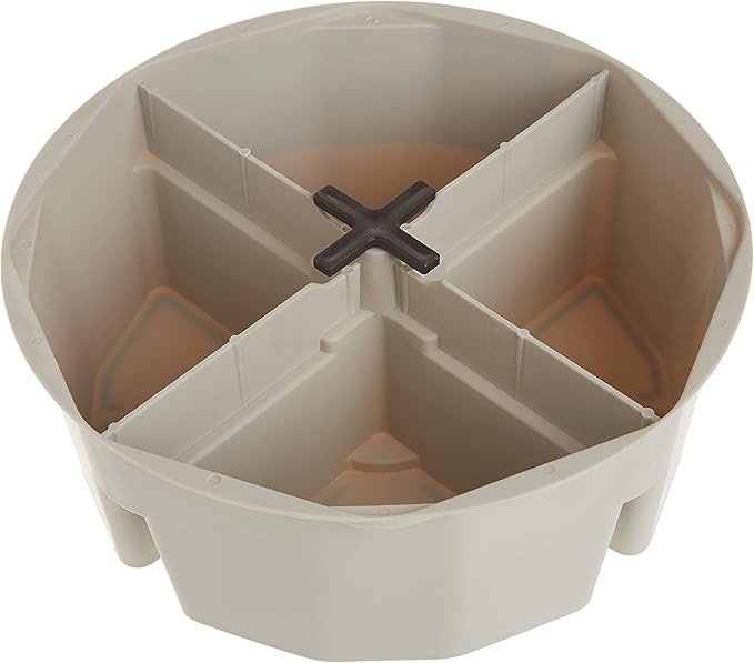 Custom Leathercraft1154 4-Inch High, Full-Round Bucket Tray,Cream White (Pack of 12)