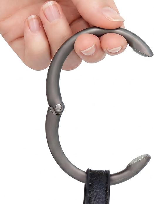 Clipa Bag Hanger Collection, The Ring that Opens into a Hook, Auto Closes | Holds 15 kg, Needs only 10mm to Hang a Hand Bag, Easy to Use with One Hand, The Instant Bag Hanger, 3 yr Warranty