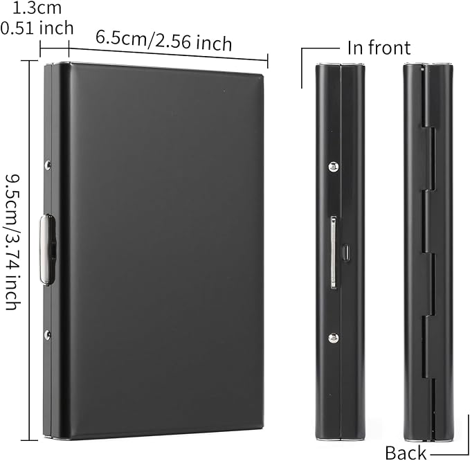 Stainless Steel Credit Card Wallet RFID Blocking Metal Case Pocket Business Card Holder for Women and Men