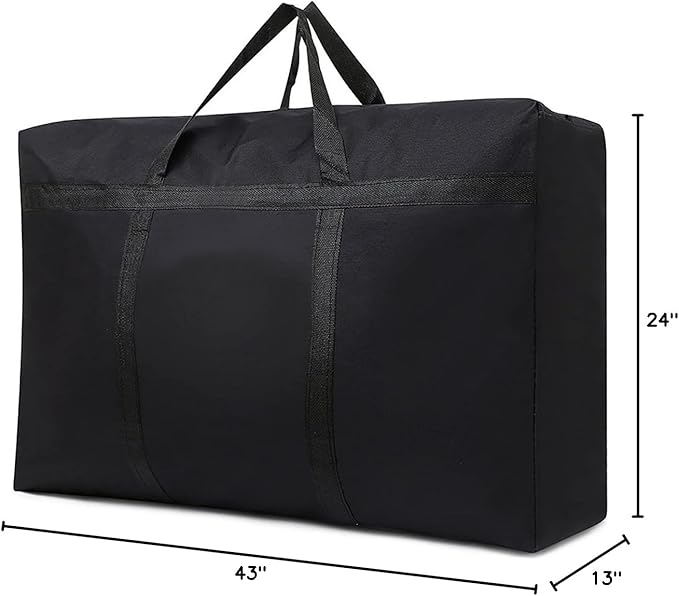 Multipurpose Extra Large Heavy Duty Storage Bags Duffle Bags for Space Saving Moving Storage (60Gal/230L, Black)