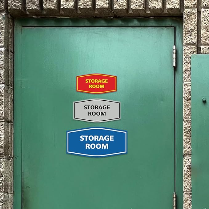 Signs ByLITA Fancy Storage Room Sign (Lt Gray) - Medium 1 Pack