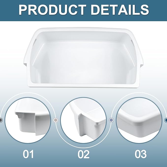 Cenipar WP2204812 2204812 Refrigerator Door Shelf Bin Replacement, Compatible with Whirlpool Kenmore Refrigerator 2204812 Replace WRT311FZBM00 AP6006531 PS11739606（2 Pack）