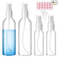 Zoizocp Spray Bottles, 2oz/50ml, 3.4oz/100ml Clear Empty Fine Mist Plastic Mini Travel Bottle Set, Small Refillable Liquid Containers with 2pcs Funnels and 24pcs Labels (4 Pack)