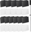 Chinco 24 Pcs Basket Label Clips Set Include 30 Removable Kitchen Clip Label Holder PVC Storage Bin with 2 Chalk Markers for Basket Kitchen Pantry Organization (White Black Clip,White Black Pen)