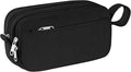 TESAFNG Corduroy Pencil Case, Large Capacity Pencil Pouch with 4 Compartments, Cute Soft Aesthetic Stationery Pen Bag Organizer with Zipper, Portable School Supplies for Teen and Adult Girls, Black