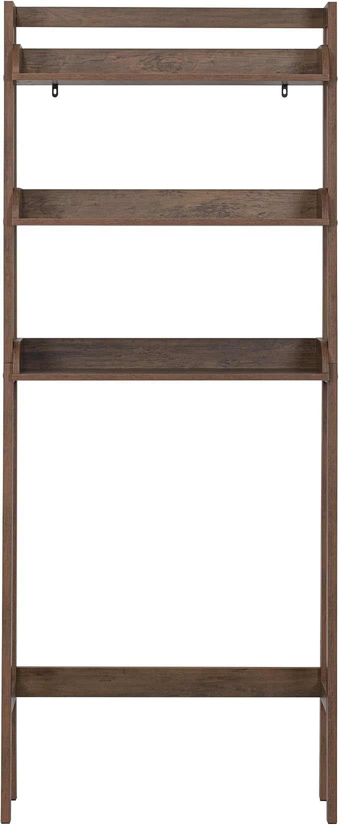 UTEX Over Toilet Bathroom Organizer, 3-Tier Storage Shelf Rack, Wood Grain | Ladder Design, 3 Open Shelves for Towels & Toiletries, FSC-certified Engineered Wood, Adjustable Crossbar, Anti-tip Bracket