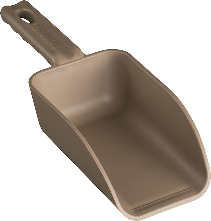 Remco 640066 Color-Coded Plastic Hand Scoop - BPA-Free, Food-Safe Scooper, Commercial Grade Utensils, Restaurant and Food Service Supplies, Large 32 Ounce Size, Brown