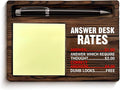 Funny Office Sticky Note Holder Humorous Sarcastic Gifts for Coworkers Employees Teammate Answer Desk Rates Self-Stick Note Pad Holders Office Cubicle Decor