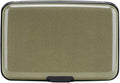 ELFISH RFID Blocking Credit Card Protector Aluminum ID Case Hard Shell Business Card Holders Metal Wallet for Men or Women (Army green)