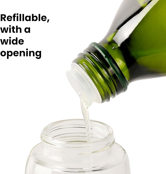 Mistifi oil spray Fine Mist Spray Bottle for Air Fryer,Healthy Nonstick Frying,Food Grade Premium Spray Bottle with Portion Control for Salad, Frying, BBQ Kitchen Use (150ml Glass bottle 637)
