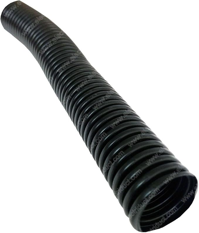 Electriduct 3/8" Wire Loom Polypropylene Non-Slit Corrugated Flexible Conduit Cable Sleeve - 1500 Feet (Black)