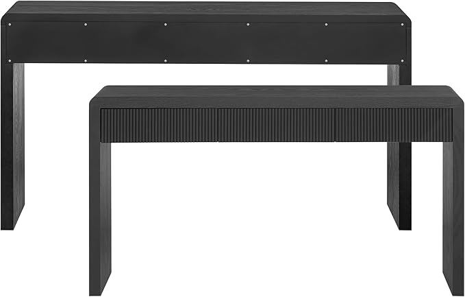 Modern Entryway Console Table 55-Inch Entry Sofa Table with Storage Drawers for Living Room Hallway Accent Furniture, Black