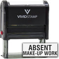 Absent Make-up Work Teacher Self Inking Rubber Stamp (Black Ink) - Medium