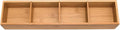 Lipper International Bamboo Drawer Organizer with 3 Removable Dividers, Brown