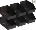 Homsorout Large Closet Storage Cubes - Closet Storage Bins with Dual Handles for Clothes, Towels, Toys, Shelf Organizer Bins for Bedroom, Nursery, Shelves, Small Spaces, Black, 6 Pack