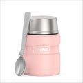 THERMOS Stainless King Vacuum-Insulated Food Jar with Spoon, 16 Ounce, Matte Pink