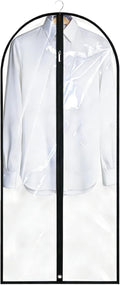 Dress Bags for Gowns Long, 60'' Garment Bags for Hanging Clothes, Suit Bag Cover for Storage and Travel (Clear)