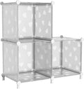 UNKU Cube Storage Organizer, 3 Cube Closet Organizer Storage Shelves, DIY Stackable Bookcase, Clothes Organizer Shelf for Closet, Bedroom, Living Room, Cabinet, Home, Office, Translucent