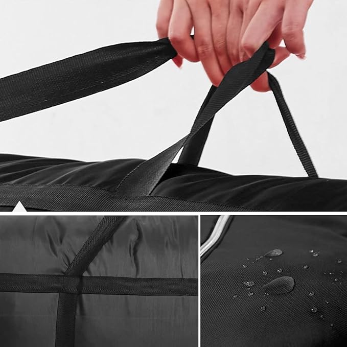 Multipurpose Extra Large Heavy Duty Storage Bags Duffle Bags for Space Saving Moving Storage (Black, 42Gal/160L)