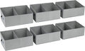 DIMJ Trapezoid Storage Bins for clothes - 6 Packs Closet Organizers and Storage Baskets, Foldable Closet Baskets with Handles and Divider, Closet Storage Bin Toybox for Shelves Living Room Bedroom