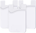 SHANSHUI Phone Wallet, 3 PCS Ultra Slim Credit&ID Card Holder Wallet Stick on Credit Card Holder Compatible for iPhone, Android & Most Smartphones - White