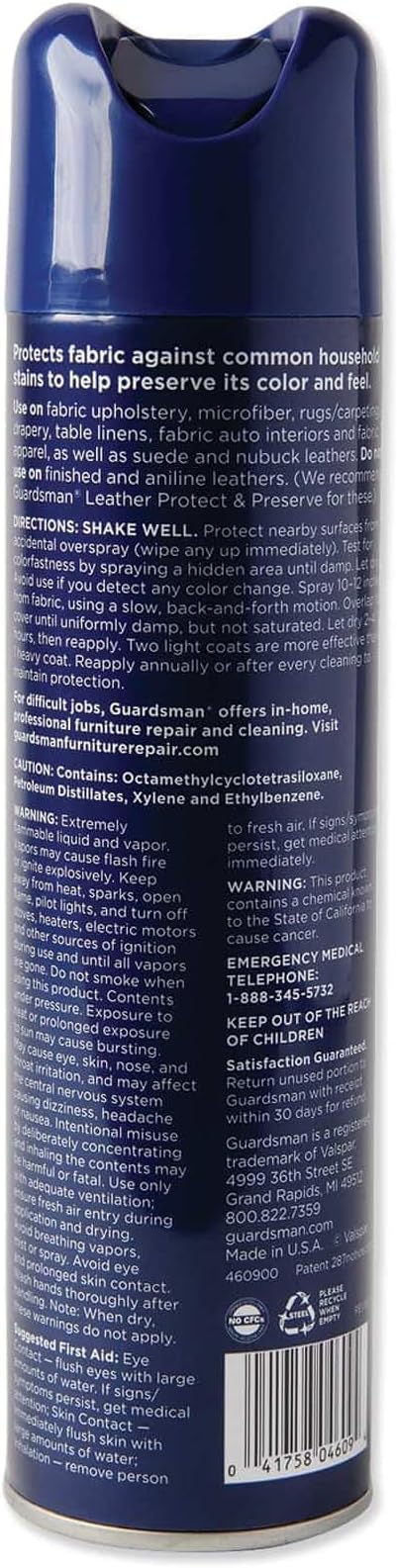 Guardsman Fabric Defense & Upholstery Water Repellent Spray, Protector & Stain Prevention for Microfiber, Rugs, Carpeting, Fabric Furniture, Apparel, and Shoes, Unscented, 11 oz
