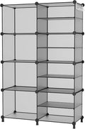 AWTATOS Closet Organizer 8 Cube Storage Shelves Clothes Organizers Stackable Cubby Shelving for Closet Bedroom Living Room Grey