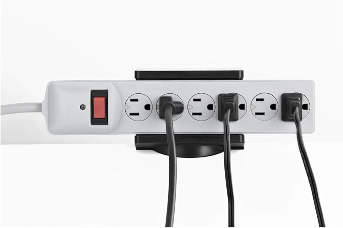 StarTech.com Universal Power Strip Desk Mount - Adjustable - Table Clamp Power Strip Holder