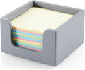 Gray Sticky Note Holder, Wood Note Dispenser for Office Desk Accessories, Self Stick Note Pad Holder, Memo Pad Holder Dispenser Organizer for School Office Desk Supplies
