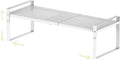 Expandable Shoe Rack Heavy-Duty Closet Organizer Adjustable Shelf Stackable Metal Framework for Entryway, Garage,RV,Pantry,Cabinet(Large,1 Pack/White)