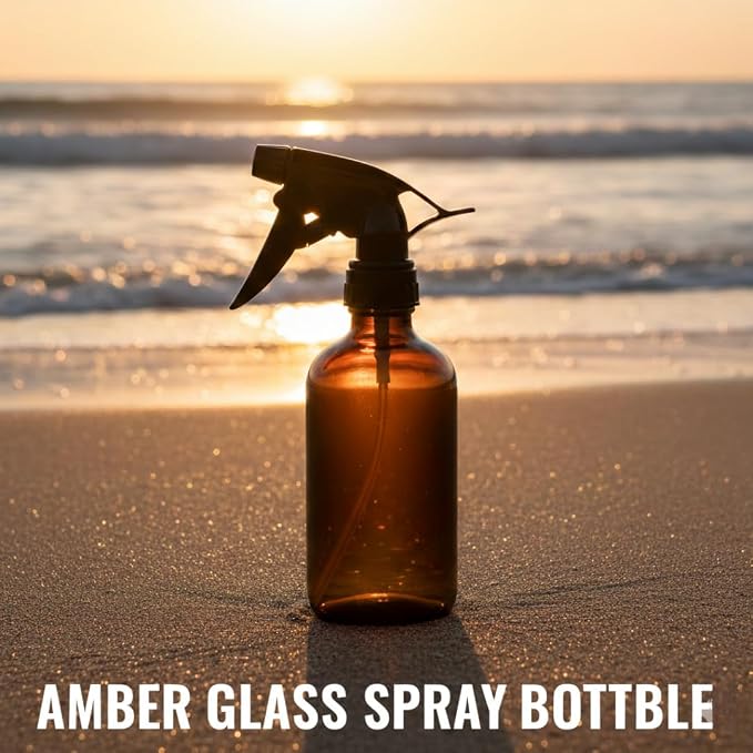 16-Oz (Pack of 1) Glass Spray Bottles | Use To Store For Essential Oils, Perfumes, Face Mist, Fragrances, Water Size, Amber Glass Spray