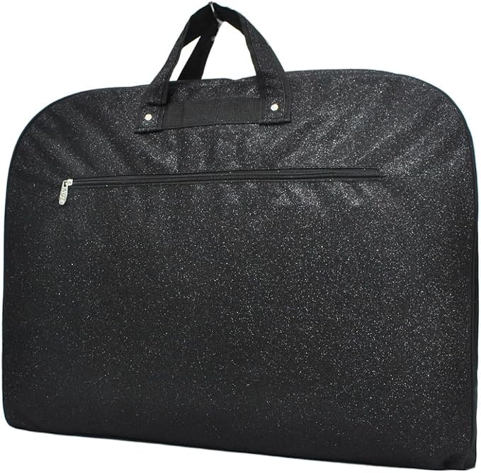 NGIL Glitter Travel Hanging Garment Bag (Black-Glitter) | Garment Bag for Girls, Cheer Travel Bag, Dance Competition Bag, Cheer Dance Competition, Beauty Pageant