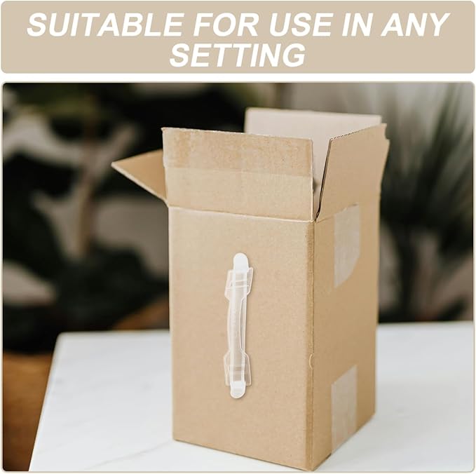 30Pcs Carry Handle Straps for Cardboard Boxes - Durable Plastic Replacement Box Handles for Moving Storage and Heavy Object Transport Easy to Carry