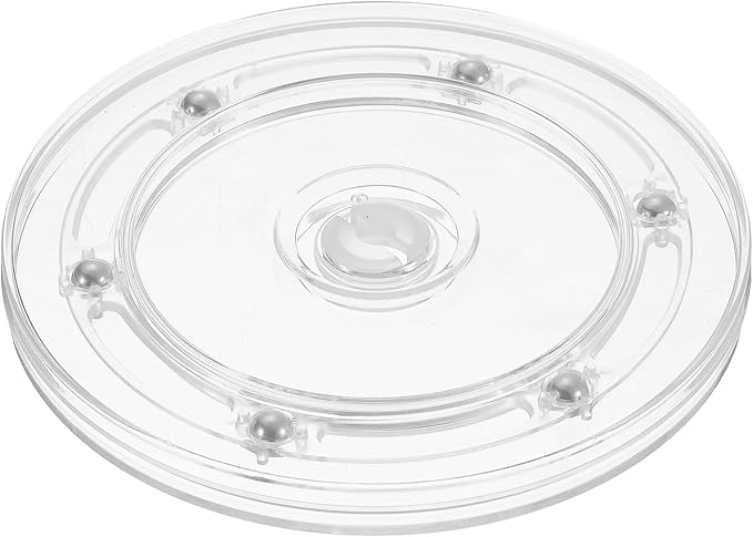 uxcell Acrylic Lazy Susan Turntable, 5.5 Inch Clear Turntable Organizer Ball Bearing 360 Degree Rotating Tray for Spice Rack Table Cake Kitchen Pantry Decorating Bathrooms