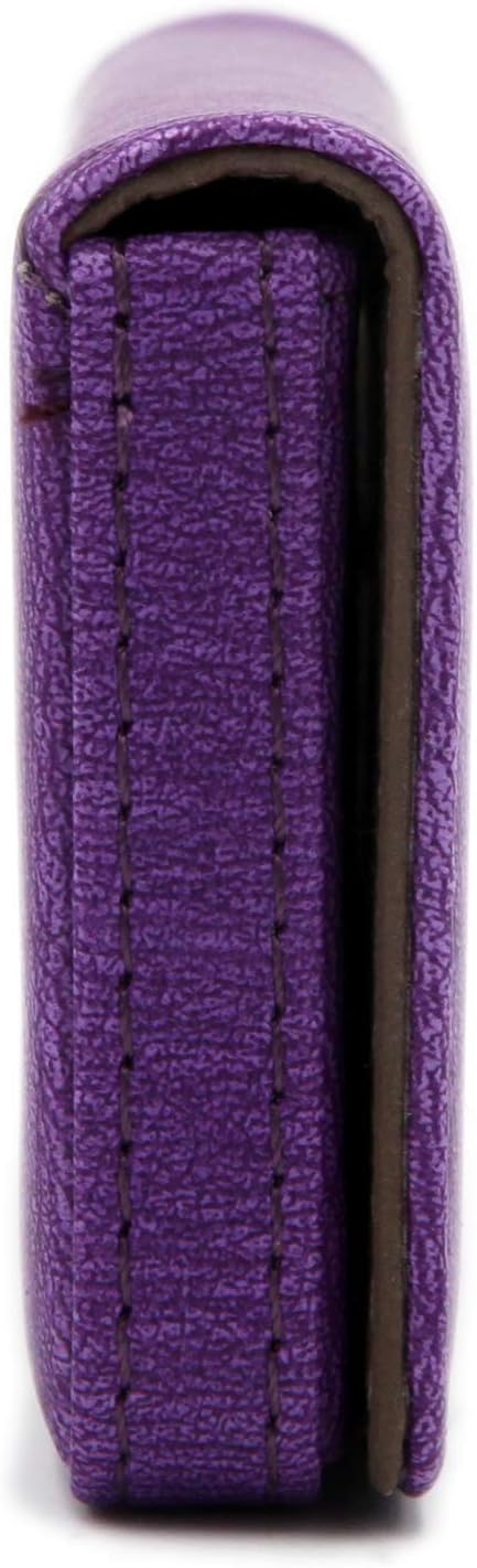 RFID Blocking Wallet - Minimalist Leather Business Credit Card Holder - Purple2