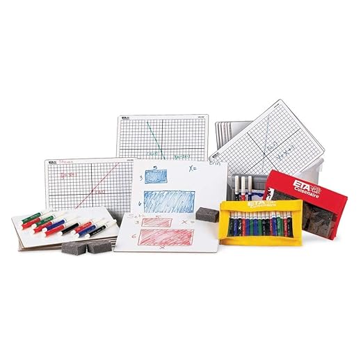 hand2mind XY Coordinate Grid White Boards for Students, Grid Board for Graphing, Dry Erase Boards, Portable Whiteboard, School Supplies, Classroom Supplies (Pack of 30)