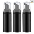 Tekson Soap Foam Bottle (Black Pump), Empty Travel Foaming Lash Shampoo for Cleanser, Dispenser (60ml, 2 fl oz)