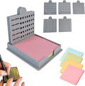 2025 New Sticky Note Stencil, Sticky Note Holder with Five Templates, Suitable for 3x3 Inch Sticky Notes, Perfect for to-Do Lists, Home, Office, Reusable Sticky Notes Dispenser (Grey 5 Templates)