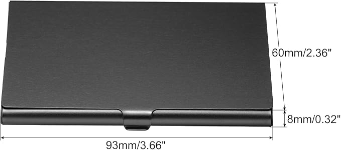 PATIKIL Business Card Holder, Aluminum Alloy Flip Cover Slim Name Cards Case for Women Men, Black
