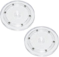 2 Pcs Clear 6 inch Acrylic Lazy Susan Rotating Turntable Organizer Bearings - Round Swivel Plate for Spice Rack, Table, Cake, Kitchen Pantry
