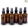 6 Pack Amber Glass Spray Bottles for Essential Oils, 2oz Small Fine Mist Travel Empty Spray Bottle for Hair and Plants